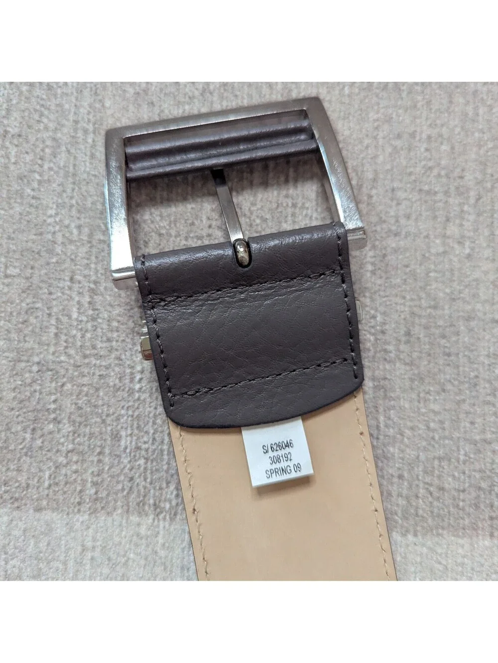 Banana Republic wide leather belt w/ chrome buckle - Size S
